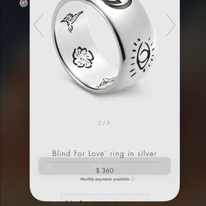 Gucci blind for love ring